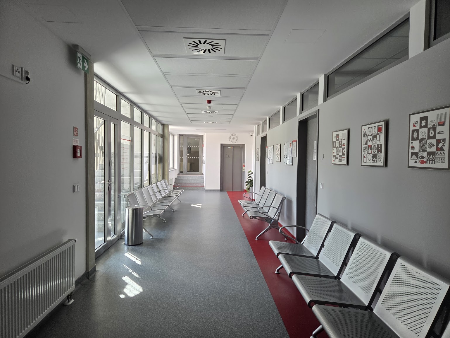 Budova B – čekárna, 2. NP